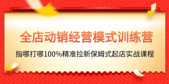 全店动销-经营模式训练营，指哪打哪100%精准拉新保姆式起店实战课程-炫知网