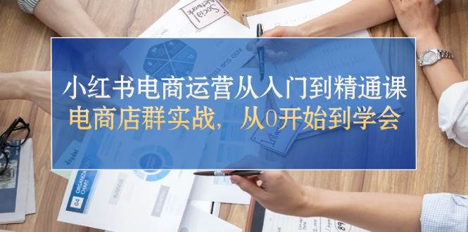 小红书电商运营从入门到精通课，电商店群实战，从0开始到学会-炫知网