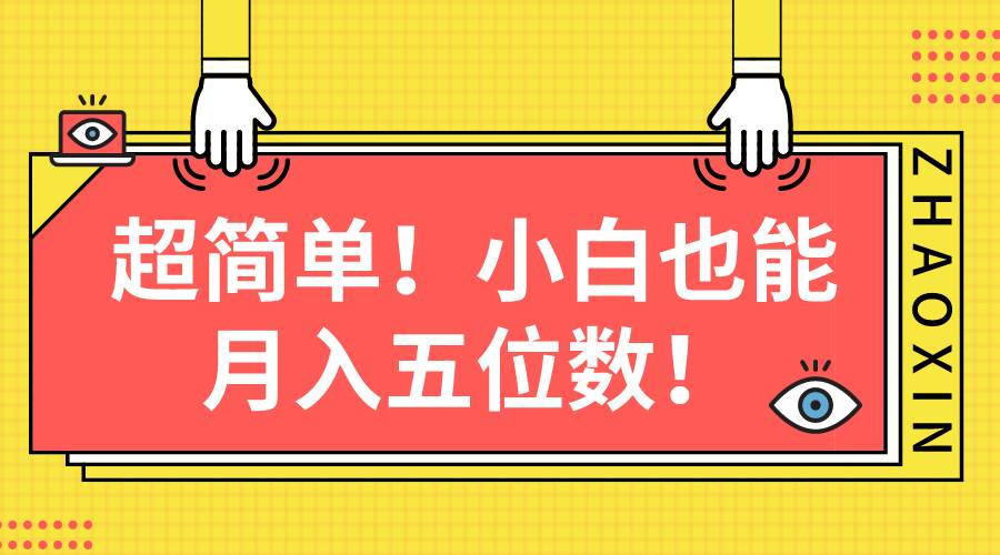 超简单图文项目！小白也能月入五位数-炫知网