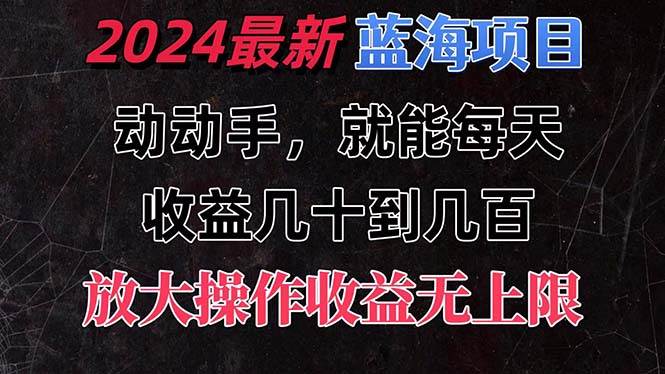 有手就行的2024全新蓝海项目，每天1小时收益几十到几百，可放大操作收...-炫知网