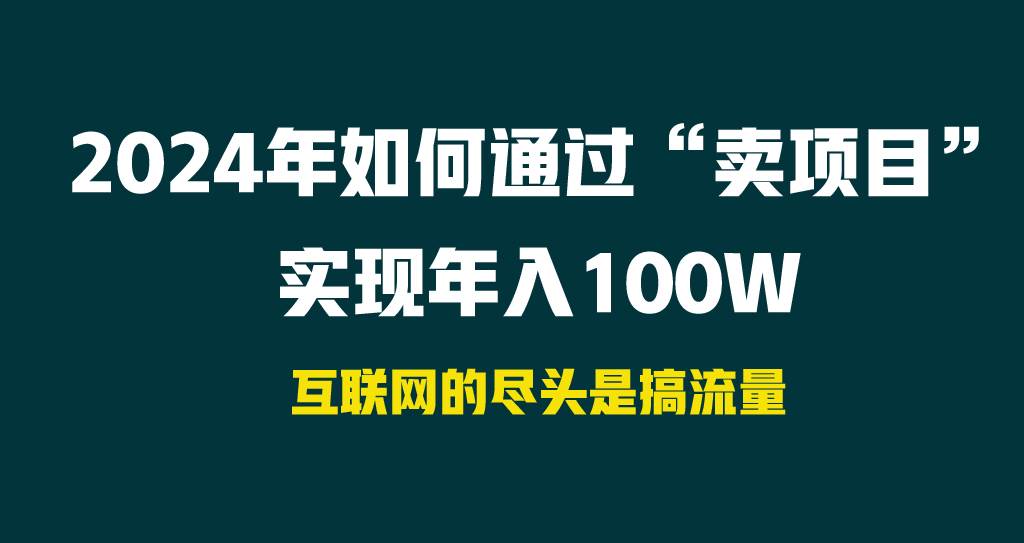 2024年如何通过“卖项目”实现年入100W-炫知网