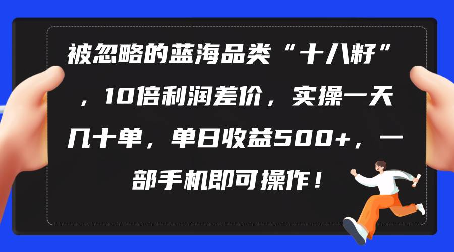 被忽略的蓝海品类“十八籽”，10倍利润差价，实操一天几十单 单日收益500+-炫知网