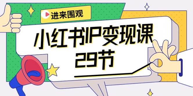 小红书IP变现课：开店/定位/IP变现/直播带货/爆款打造/涨价秘诀/等等/29节-炫知网