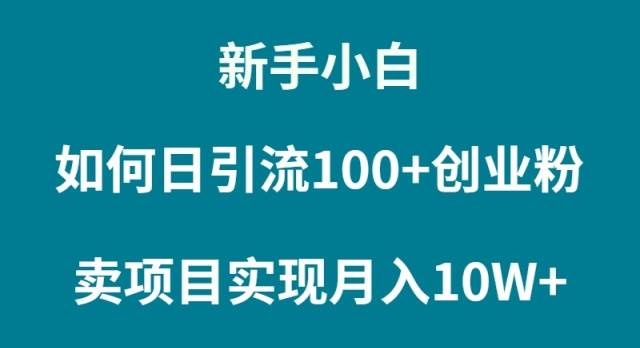 新手小白如何通过卖项目实现月入10W+-炫知网