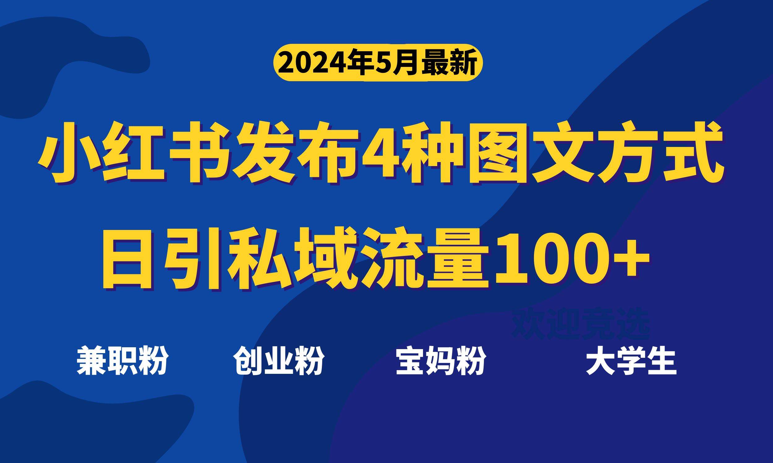 最新小红书发布这四种图文，日引私域流量100+不成问题，-炫知网