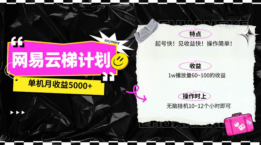 最新网易云梯计划网页版，单机月收益5000+！可放大操作-炫知网