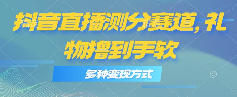 抖音直播测分赛道，多种变现方式，轻松日入1000+-炫知网