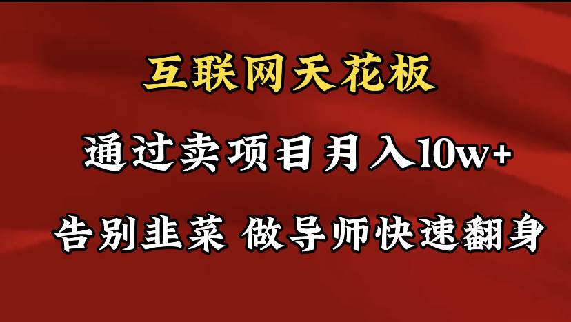 导师训练营互联网的天花板，让你告别韭菜，通过卖项目月入10w+，一定要...-炫知网