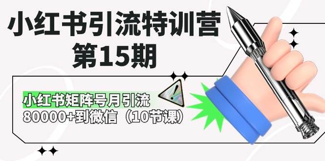 小红书引流特训营-第15期，小红书矩阵号月引流80000+到微信（10节课）-炫知网