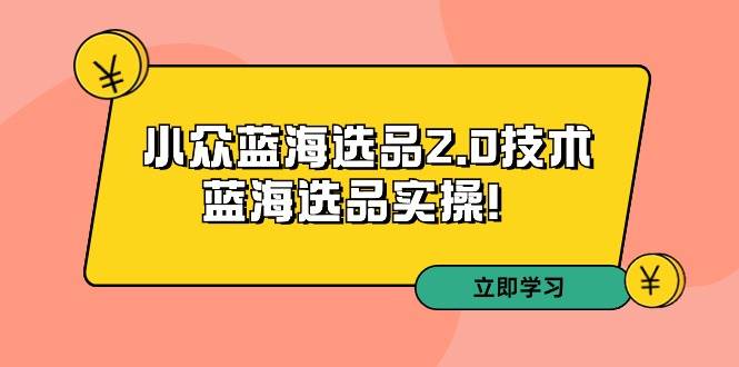 拼多多培训第33期：小众蓝海选品2.0技术-蓝海选品实操！-炫知网