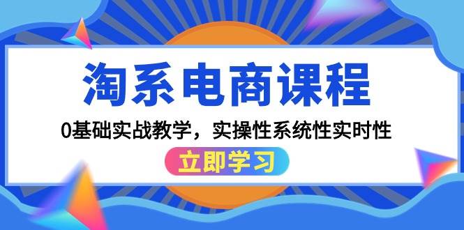 淘系电商课程，0基础实战教学，实操性系统性实时性（15节课）-炫知网