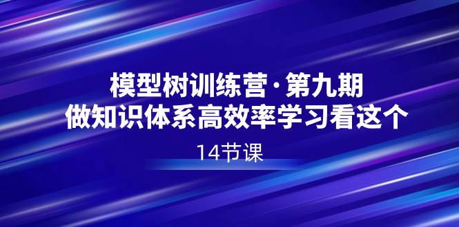 模型树特训营·第九期，做知识体系高效率学习看这个（14节课）-炫知网