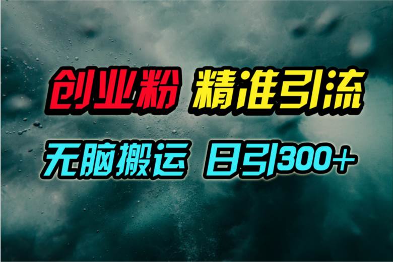 视频号纯搬运日引300+创业粉教程！-炫知网