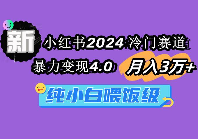 小红书2024冷门赛道 月入3万+ 暴力变现4.0 纯小白喂饭级-炫知网