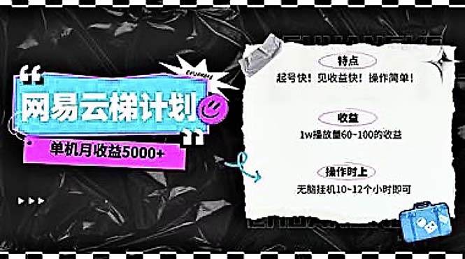 2024网易云云梯计划 单机日300+ 无脑月入5000+-炫知网