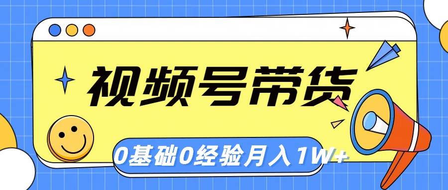 视频号轻创业带货，零基础，零经验，月入1w+-炫知网