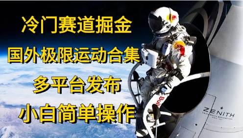 冷门赛道掘金，国外极限运动视频合集，多平台发布，小白简单操作-炫知网