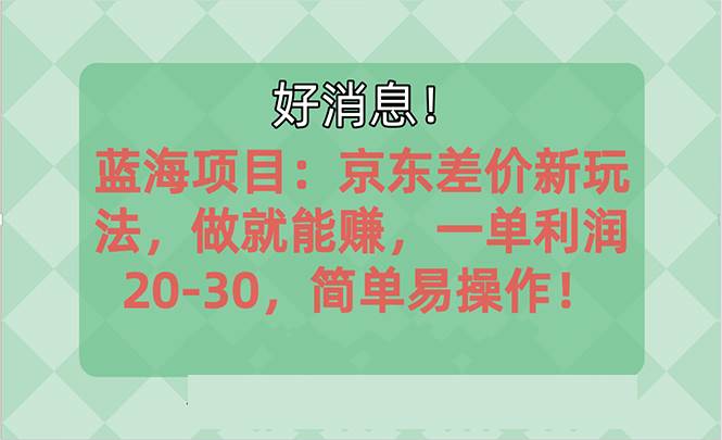 越早知道越能赚到钱的蓝海项目：京东大平台操作，一单利润20-30，简单...-炫知网