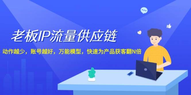 老板 IP流量 供应链，动作越少，账号越好，万能模型，快速为产品获客翻N倍-炫知网