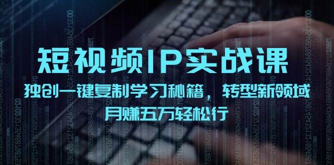 短视频 IP实战课，独创一键复制学习秘籍，转战新领域，月赚五万轻松行-炫知网