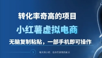 一单49.9，转化率奇高的项目，冷门暴利的小红书虚拟电商-炫知网