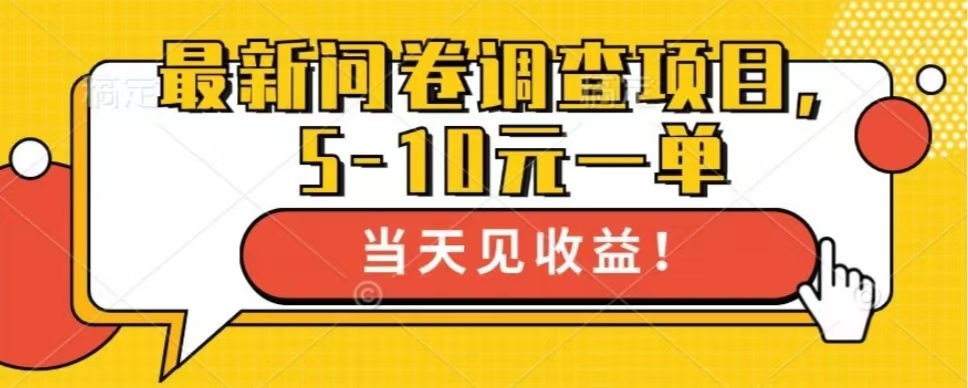 最新问卷调查项目，共12个平台，单日零撸100＋-炫知网