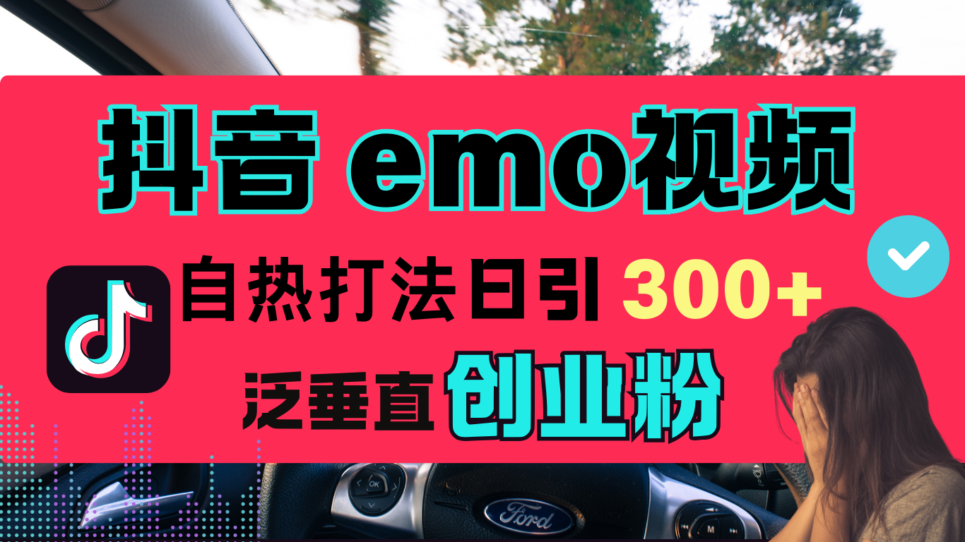 抖音“EMO视频”自热流打法，日引300+泛垂直创业粉-炫知网