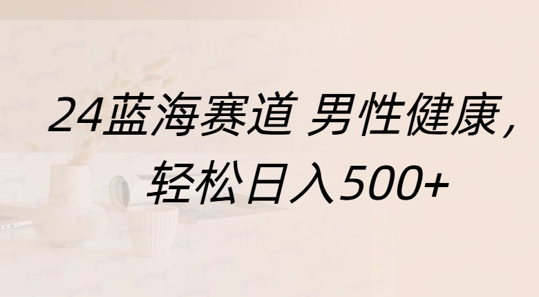 蓝海赛道 男性健康，轻松日入500+-炫知网