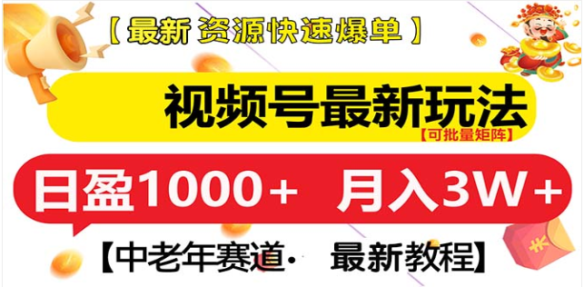 视频号独家玩法，老年养生赛道，无脑搬运爆款视频，日入1000+-炫知网