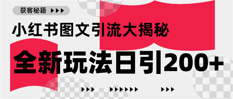 小红书图文引流，只需一张图片即可撬动百万流量，日引200+创业粉-炫知网