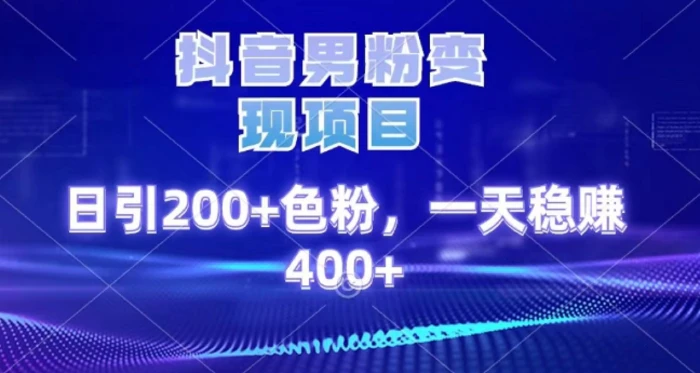 2025最新男粉项目 日引200 轻松月入2w+-炫知网