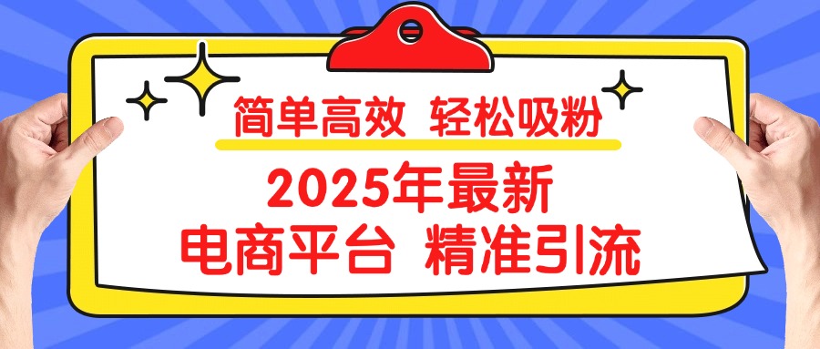 2025年最新电商平台精准引流 简单高效 轻松吸粉-炫知网