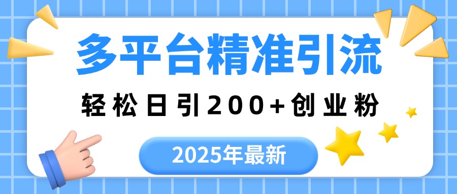 2025年最新多平台精准引流，轻松日引200+-炫知网