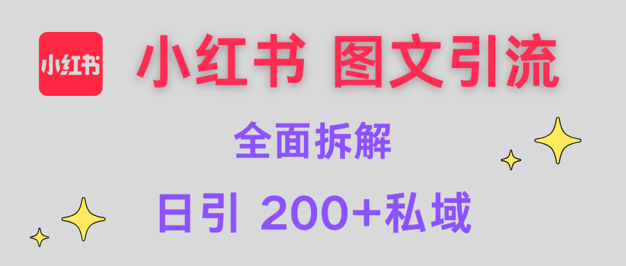 【小红书图文引流】全面解析，日引200+私域-炫知网