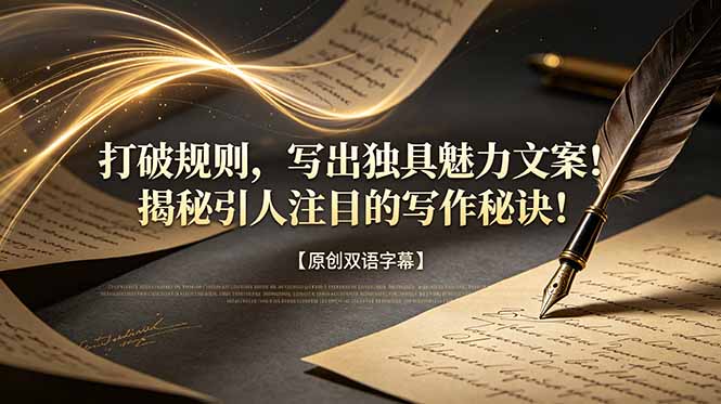 打破规则，写出独具魅力文案！揭秘引人注目的写作秘诀！【原创双语字幕】-休闲学社