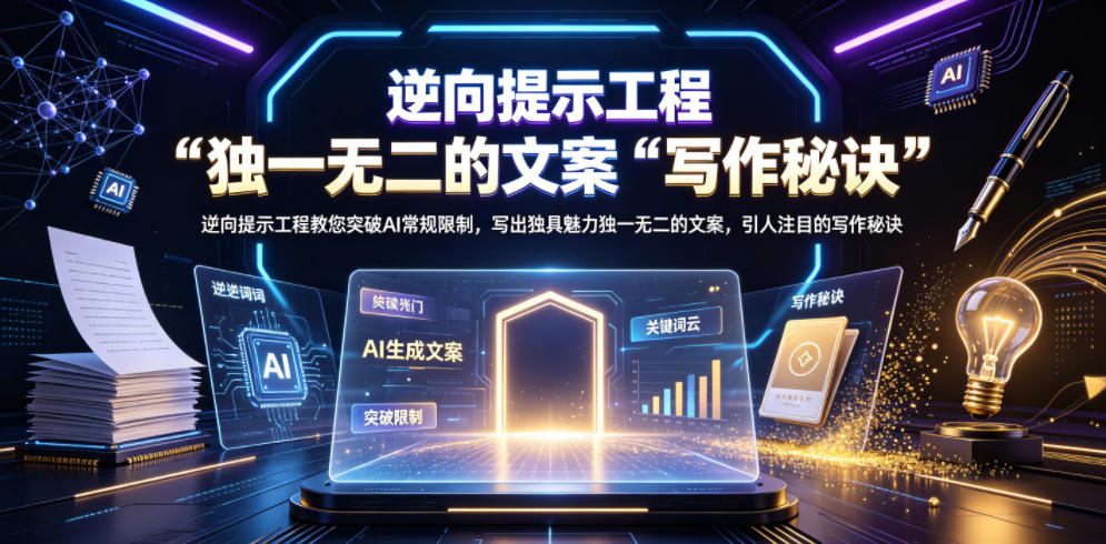 逆向提示工程教您突破AI常规限制,写出独具魅力独一无二的文案,引人注目的写作秘诀【原创双语字幕】-休闲学社