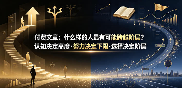 付费文章:什么样的人最有可能跨越阶层?认知决定高度·努力决定下限·选择决定阶层-休闲学社