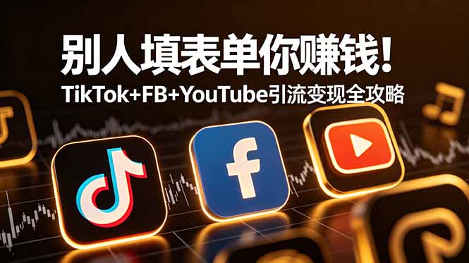 别人填表单你赚钱!TikTok+FB+YouTube 引流变现全攻略【原创双语字幕】-休闲学社