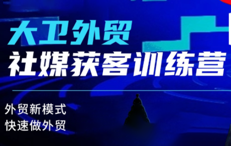 大卫老师·外贸社媒获客独家训练营(更新6月)-休闲学社
