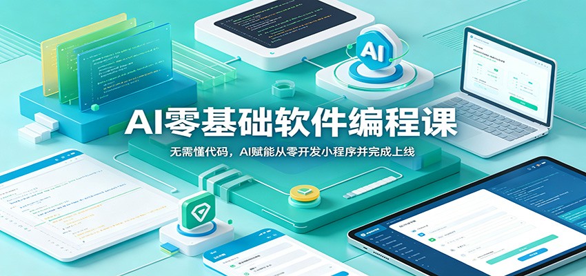 AI零基础软件编程课：无需懂代码，AI赋能从零开发小程序并完成上线-休闲学社