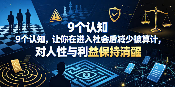 付费文章：9个认知，让你在进入社会后减少被算计，对人性与利益保持清醒-休闲学社