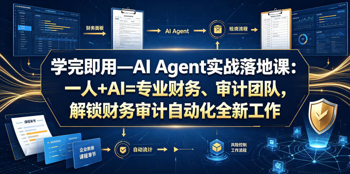 学完即用—AI Agent实战落地课：一人+AI=专业财务、审计团队，解锁财务审计自动化全新工作模式-休闲学社