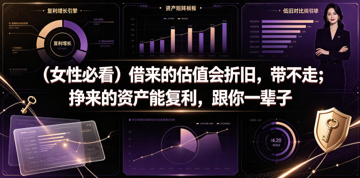 付费文章：(女性必看)借来的估值会折旧，带不走；挣来的资产能复利，跟你一辈子-休闲学社