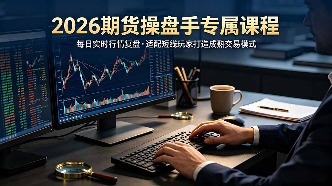 2026期货操盘手专属课程-更新6月，每日实时行情复盘，适配短线玩家打造成熟交易模式-休闲学社