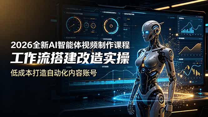 2026全新AI Codex智能体视频制作课程 | Coze工作流搭建改造实操，低成本打造自动化内容账号