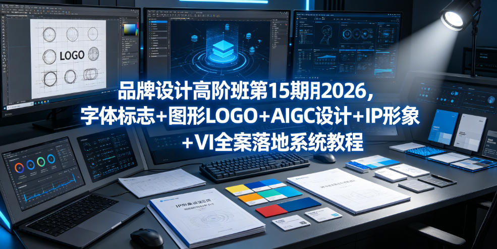 品牌设计高阶班第15期2026 | 字体标志+图形LOGO+AIGC设计+IP形象+VI全案落地系统教程