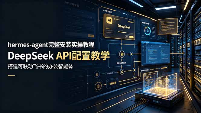 hermes-agent完整安装教程｜DeepSeek API配置+飞书机器人联动实操
