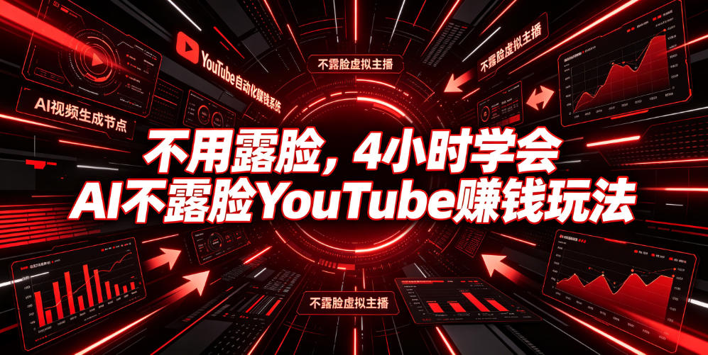 不用露脸，4小时学会AI不露脸YouTube賺钱玩法【原创双语字幕】-休闲学社