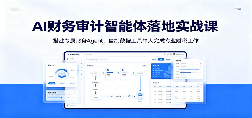 AI财务审计智能体落地实战课：搭建专属财务Agent，自制数据工具单人完成专业财税工作-休闲学社