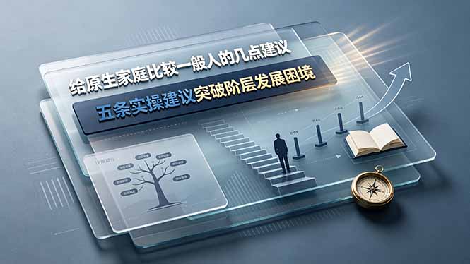 付费文章：给原生家庭比较一般人的几点建议，五条实操建议突破阶层发展困境-休闲学社
